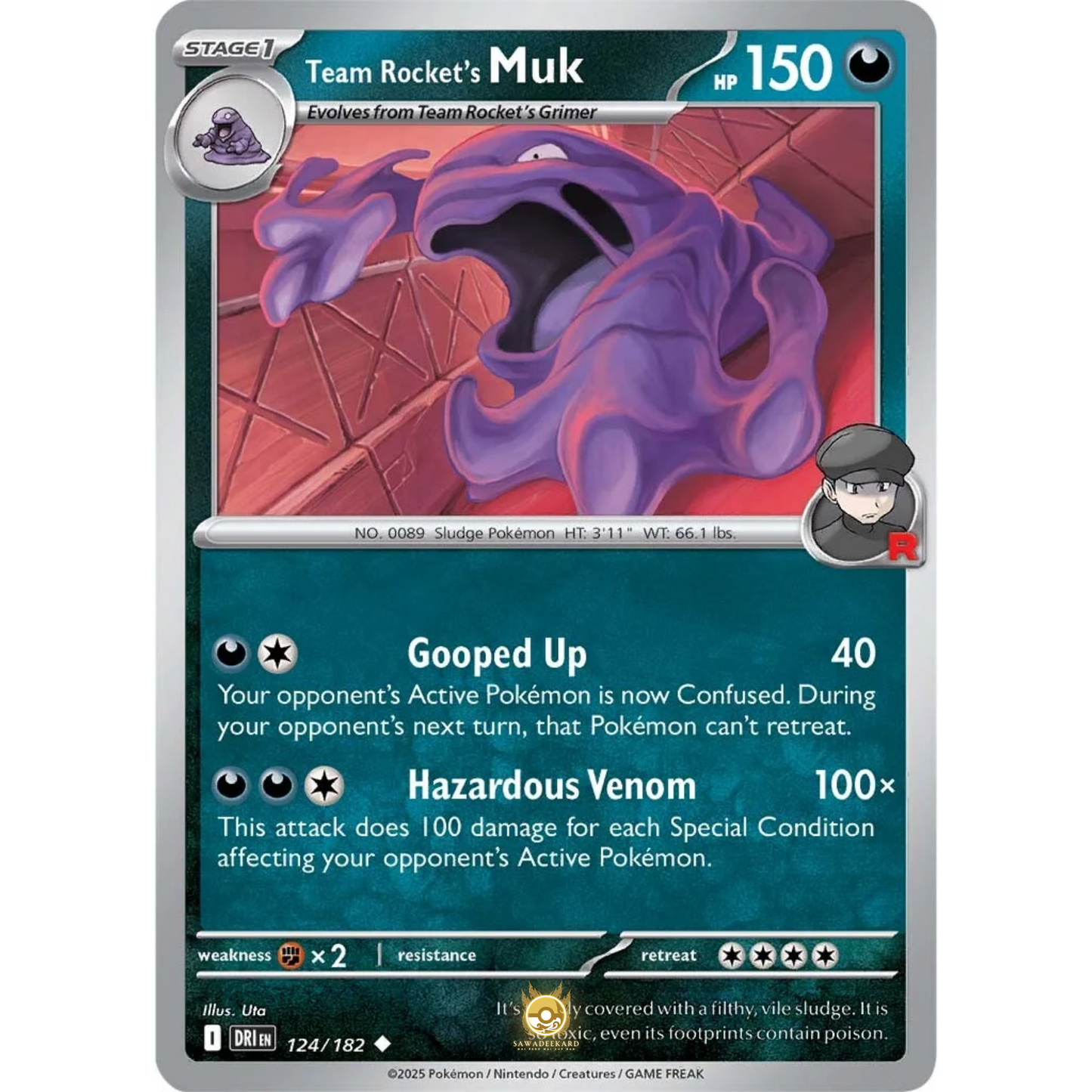 [ENG] Pokemon SV10 Destined Rivals: 124/182 Team Rocket's Muk [Darkness] [U - Uncommon] (Non-foil)