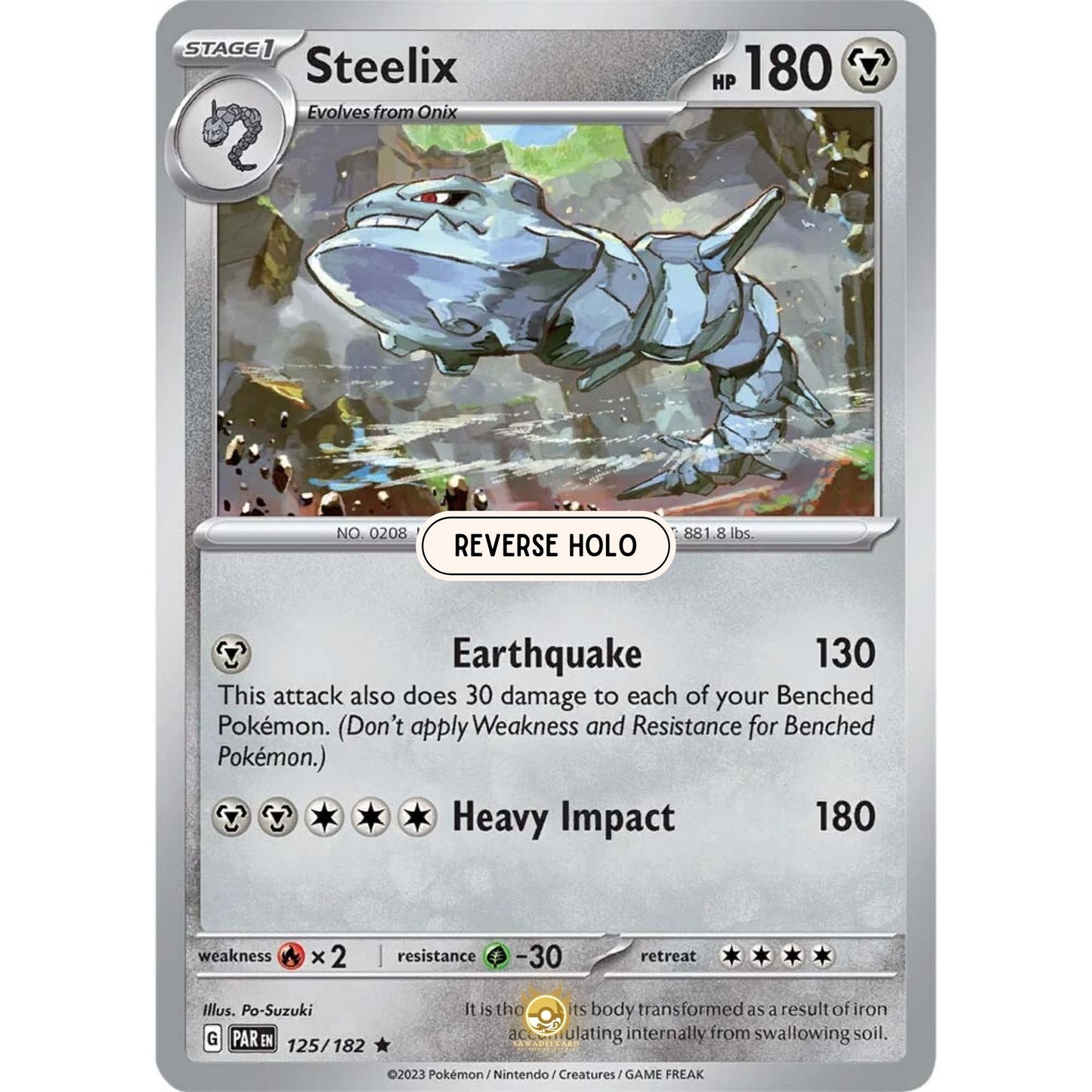 [ENG]	SV04	Paradox Rift:	125/182	Steelix	R	(Reverse Holo)