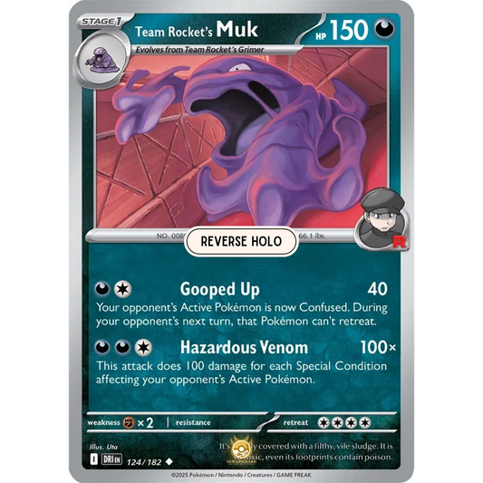 [ENG] Pokemon SV10 Destined Rivals: 124/182 Team Rocket's Muk [Darkness] [U - Uncommon] (Reverse Holo)