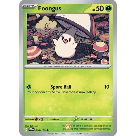 [ENG] Pokemon SV09 Journey Together: 010/159 Foongus [Grass] [C - Common] (Non-foil)