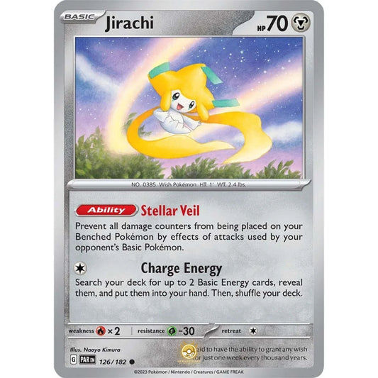 [ENG]	SV04	Paradox Rift:	126/182	Jirachi	C	(Non-Foil)