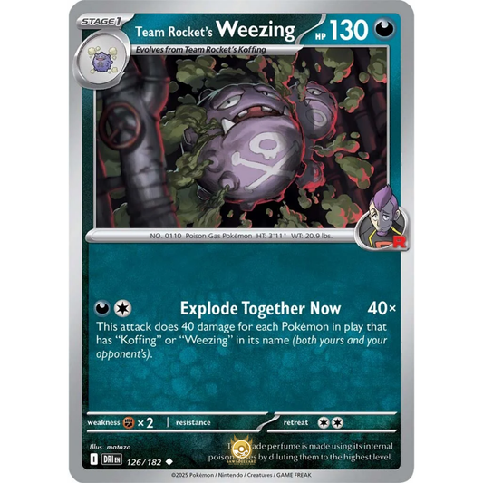 [ENG] Pokemon SV10 Destined Rivals: 126/182 Team Rocket's Weezing [Darkness] [U - Uncommon] (Non-foil)