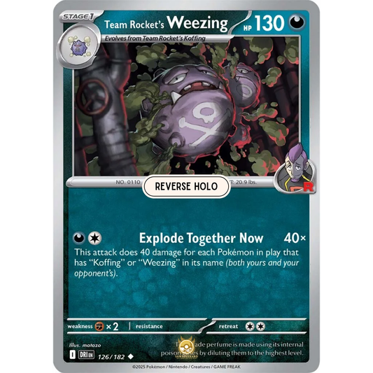[ENG] Pokemon SV10 Destined Rivals: 126/182 Team Rocket's Weezing [Darkness] [U - Uncommon] (Reverse Holo)