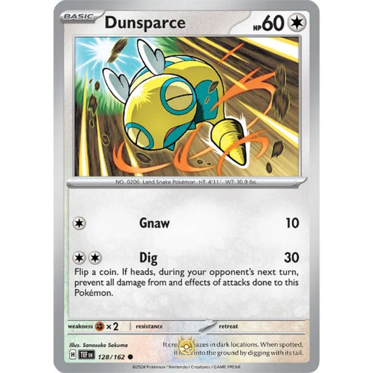 [ENG]	SV05	Temporal Forces:	128/162	Dunsparce	[Colorless]	[C - Common]	(Non-Foil)