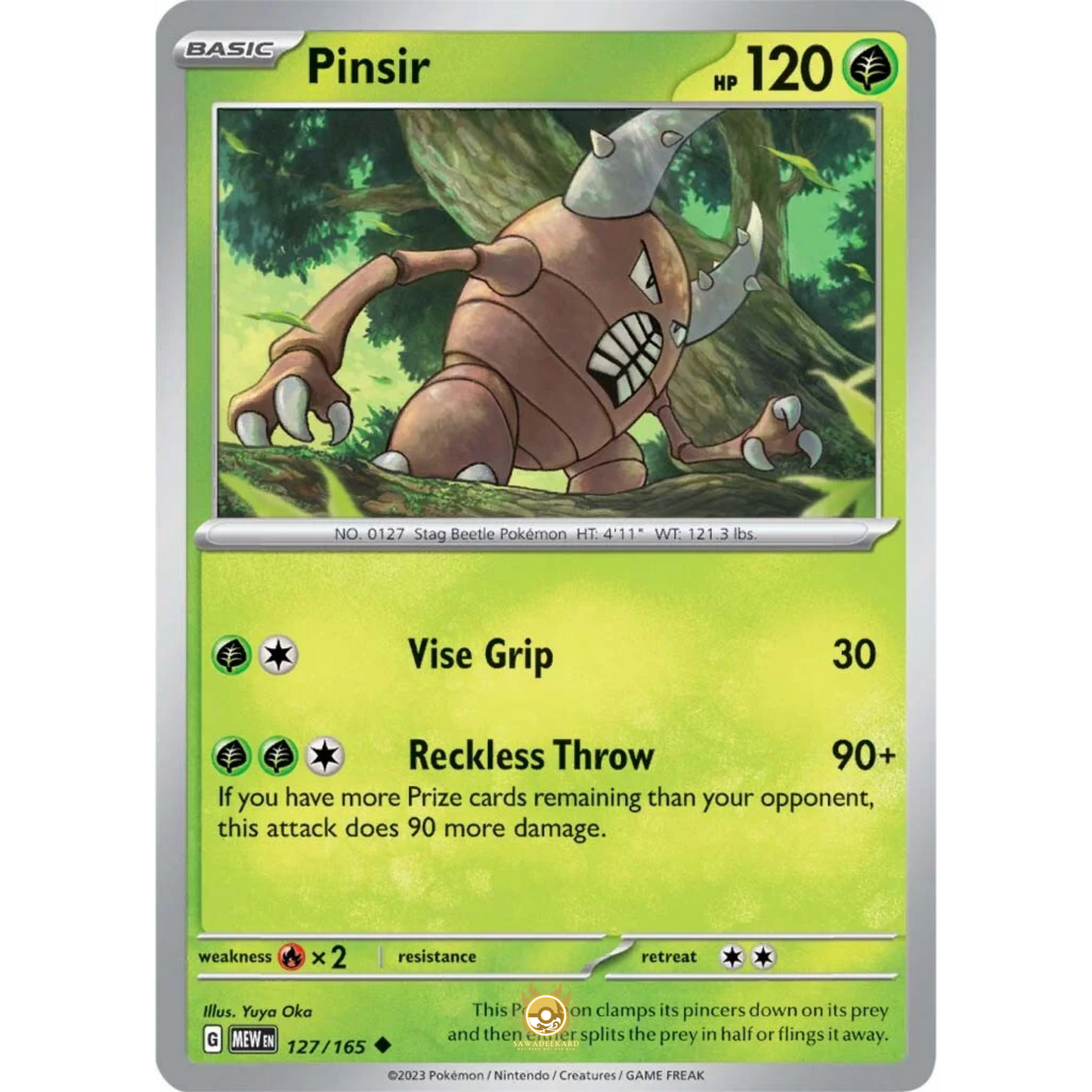 [ENG]	SV3.5	151:	127/165	Pinsir		U	(Non-Foil)