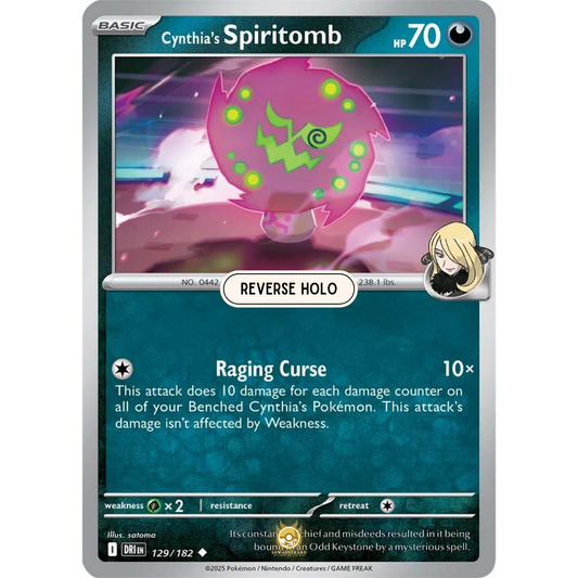[ENG] Pokemon SV10 Destined Rivals: 129/182 Cynthia's Spiritomb [Darkness] [U - Uncommon] (Reverse Holo)