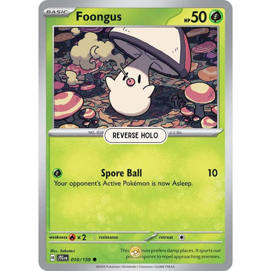 [ENG] Pokemon SV09 Journey Together: 010/159 Foongus [Grass] [C - Common] (Reverse Holo)