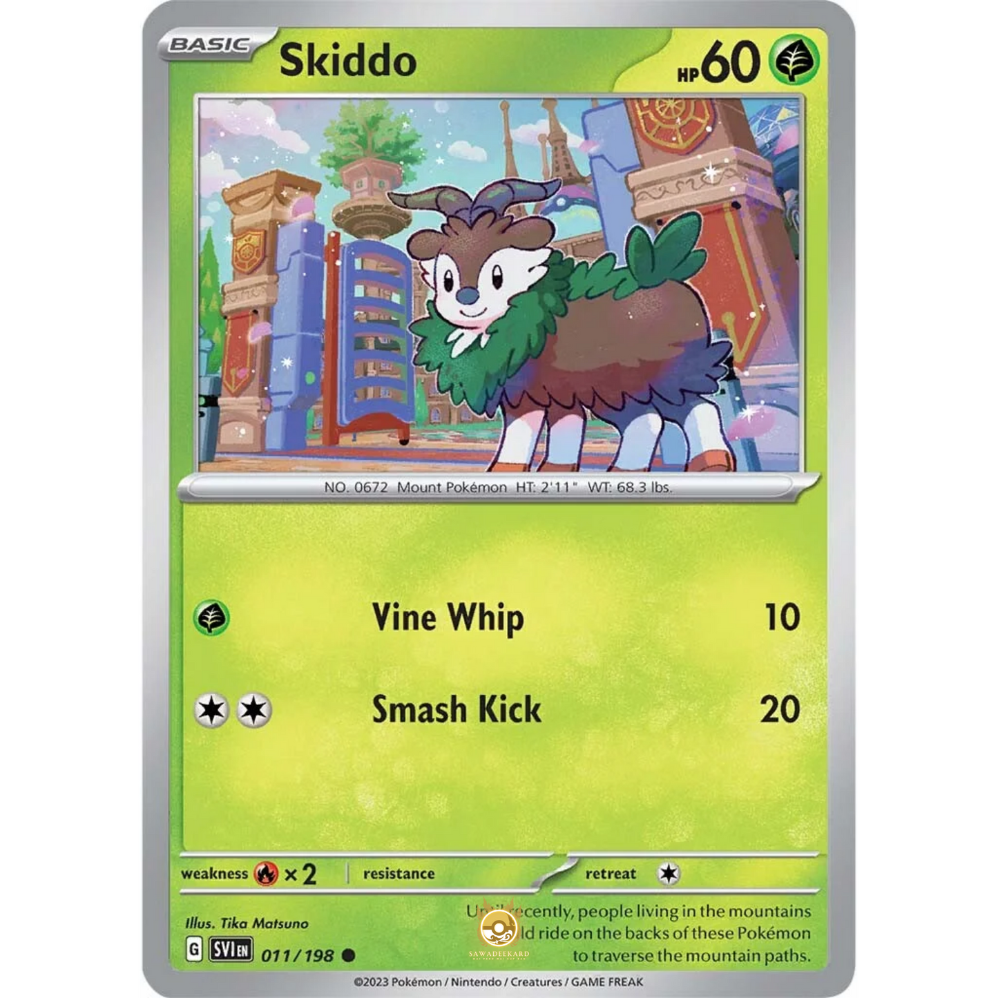 [ENG] SV01 Scarlet Violet Base Set: 011/198 Skiddo C (Non-Foil)