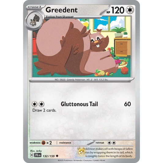 [ENG] Pokemon SV09 Journey Together: 132/159 Greedent [Colorless] [U - Uncommon] (Non-foil)