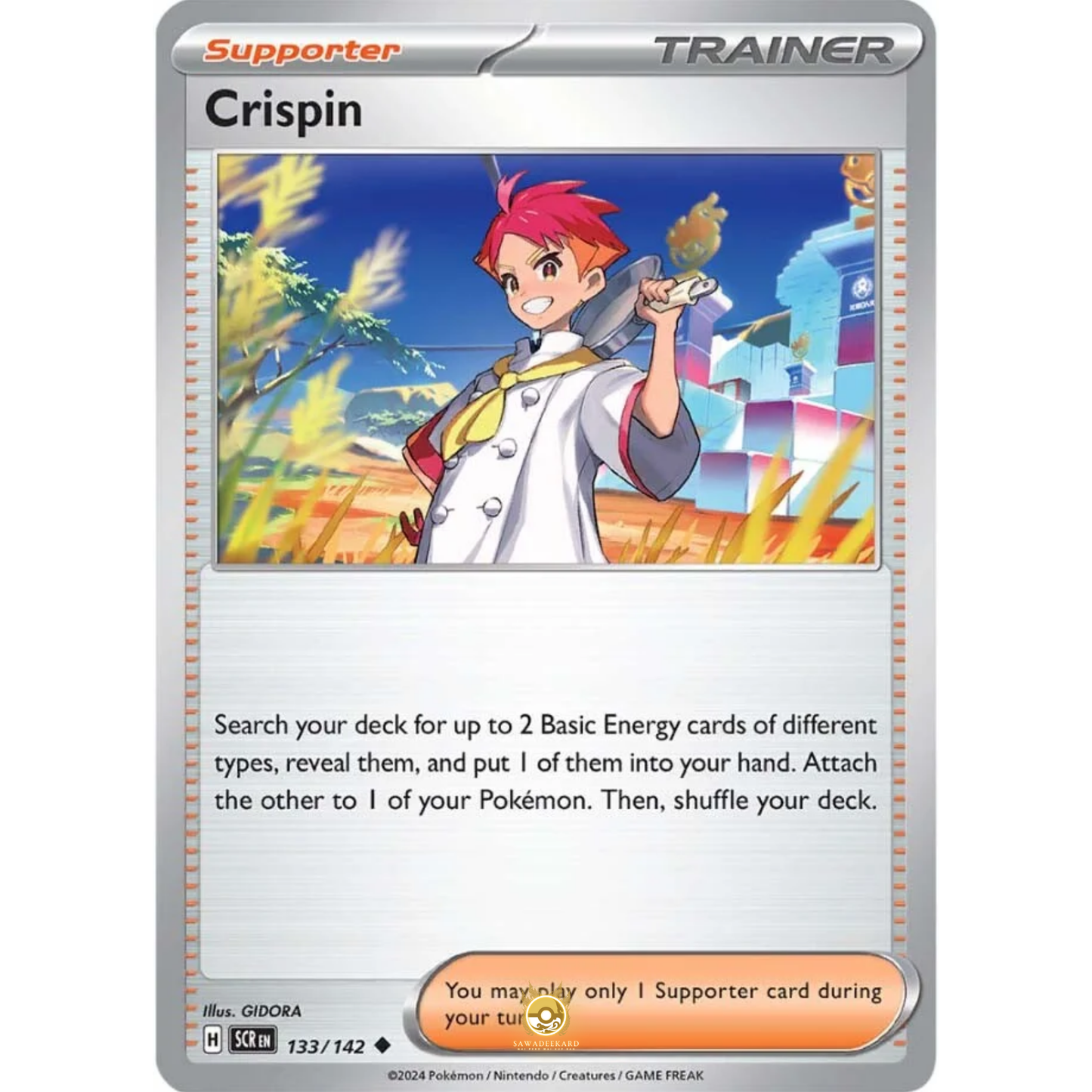 [ENG] Pokemon SV07 Stellar Crown: 133/142 Crispin [Support] [U - Uncommon] (Non-foil)