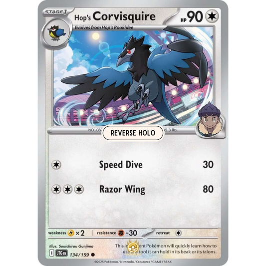 [ENG] Pokemon SV09 Journey Together: 134/159 Hop's Corvisquire [Colorless] [C - Common] (Reverse Holo)