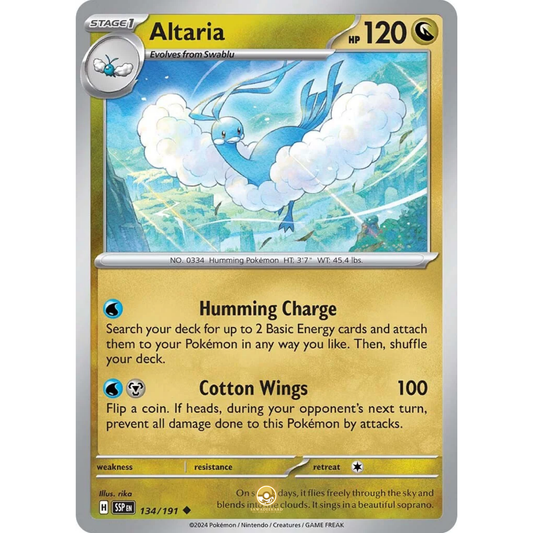 [ENG] Pokemon SV08 Surging Sparks: 134/191 Altaria [Dragon] [U - Uncommon] (Non-foil)
