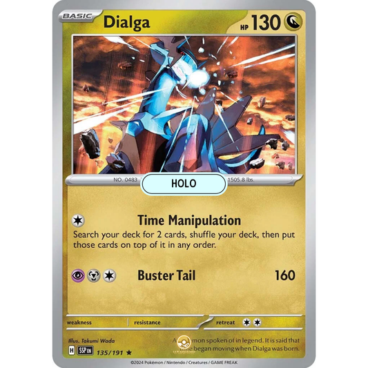 [ENG] Pokemon SV08 Surging Sparks: 135/191 Dialga [Dragon] [R - Rare] (Foil)