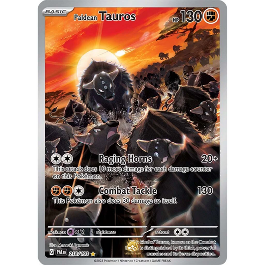 [ENG] SV02 Paldea Evolved: 218/193 Paldean Tauros IR (Foil)