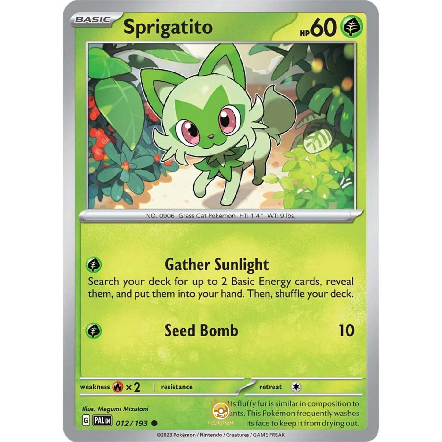 [ENG] SV02 Paldea Evolved: 012/193 Sprigatito C (Non-Foil)