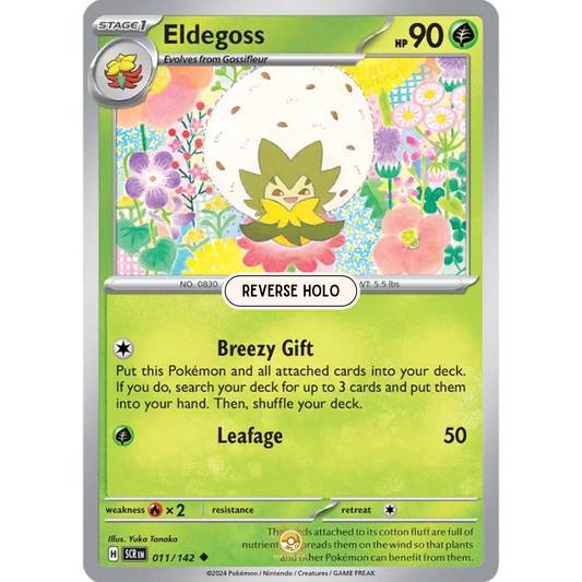 [ENG] Pokemon SV07 Stellar Crown: 011/142 Eldegoss [Grass] [U - Uncommon] (Reverse Holo)