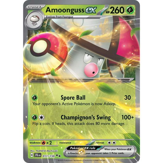 [ENG] Pokemon SV09 Journey Together: 011/159 Amoonguss ex [Grass] [RR - Double Rare] (Foil)