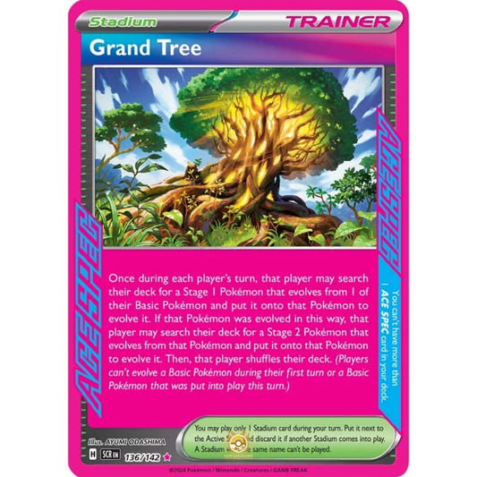 [ENG] Pokemon SV07 Stellar Crown: 136/142 Grand Tree [Stadium] [AS - ACE SPEC] (Foil)