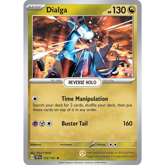 [ENG] Pokemon SV08 Surging Sparks: 135/191 Dialga [Dragon] [R - Rare] (Reverse Holo)