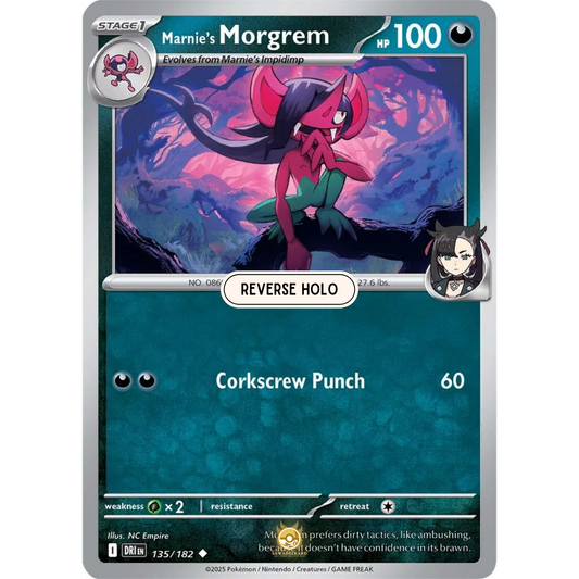 [ENG] Pokemon SV10 Destined Rivals: 135/182 Marnie's Morgrem [Darkness] [U - Uncommon] (Reverse Holo)