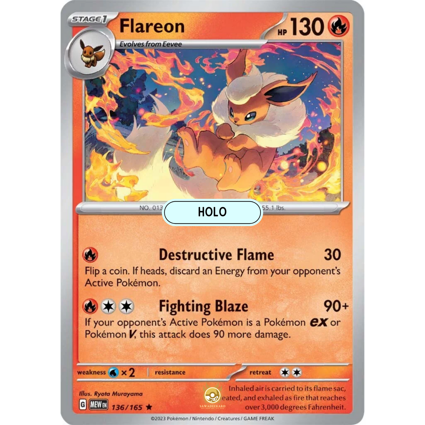 [ENG]	SV3.5	151:	136/165	Flareon	R	(Foil)