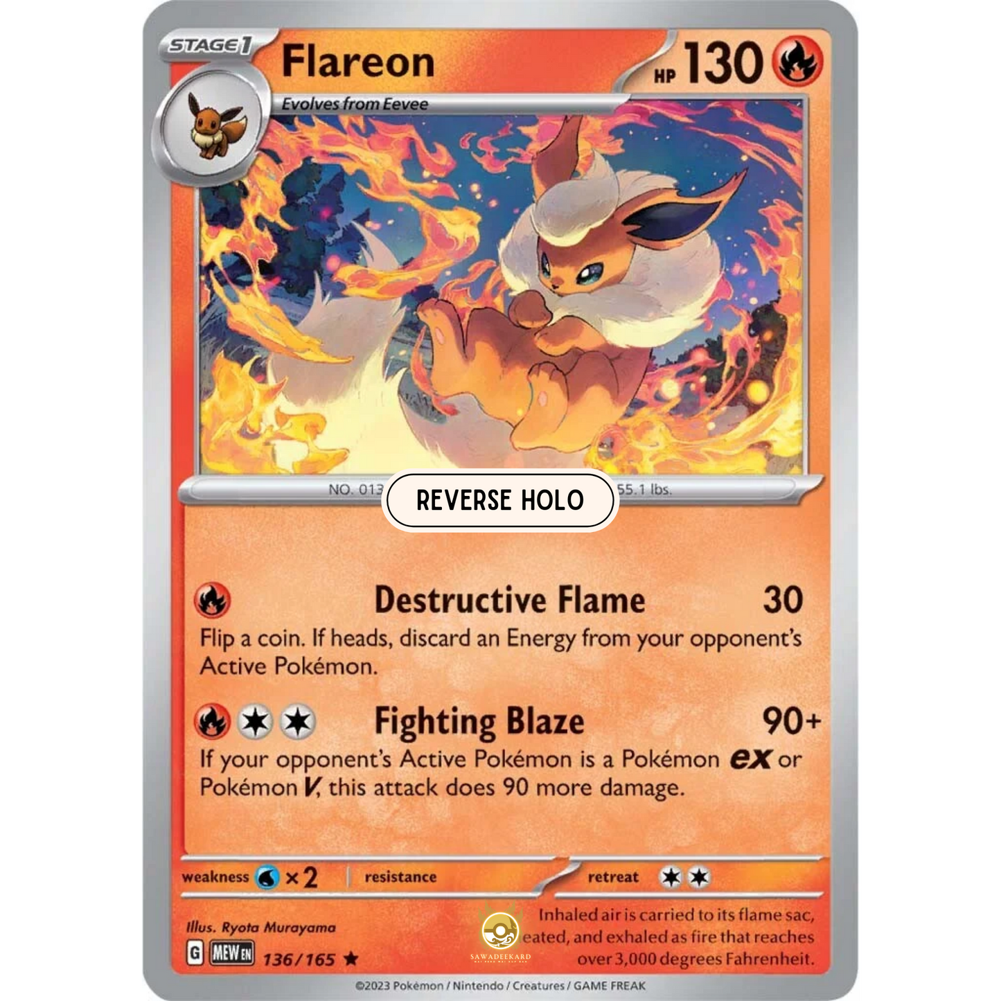 [ENG]	SV3.5	151:	136/165	Flareon	R	(Reverse Holo)