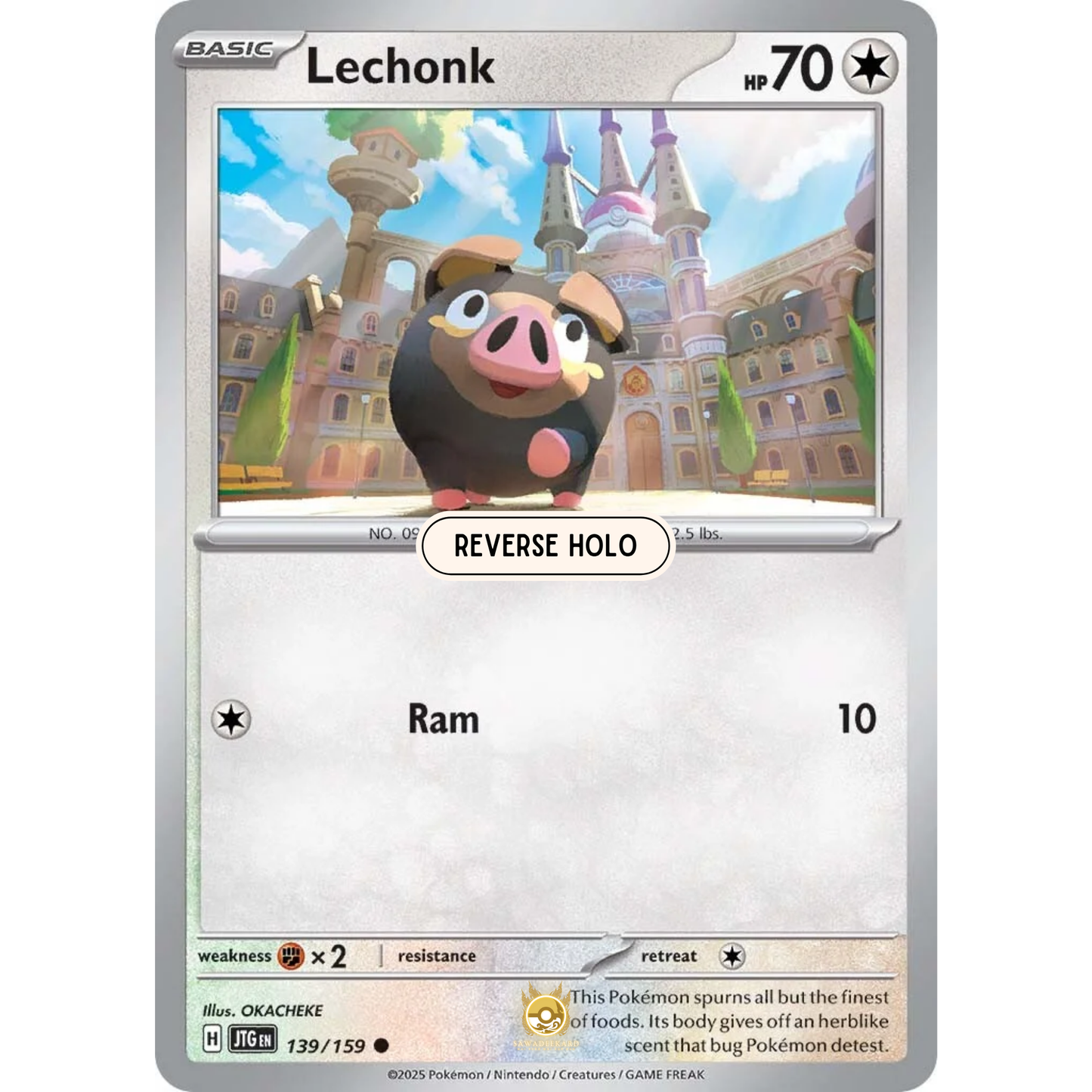 [ENG] Pokemon SV09 Journey Together: 139/159 Lechonk [Colorless] [C - Common] (Reverse Holo)