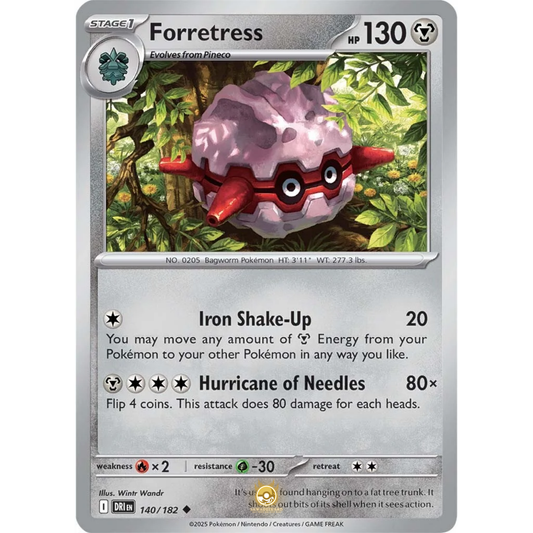 [ENG] Pokemon SV10 Destined Rivals: 140/182 Forretress [Metal] [U - Uncommon] (Non-foil)