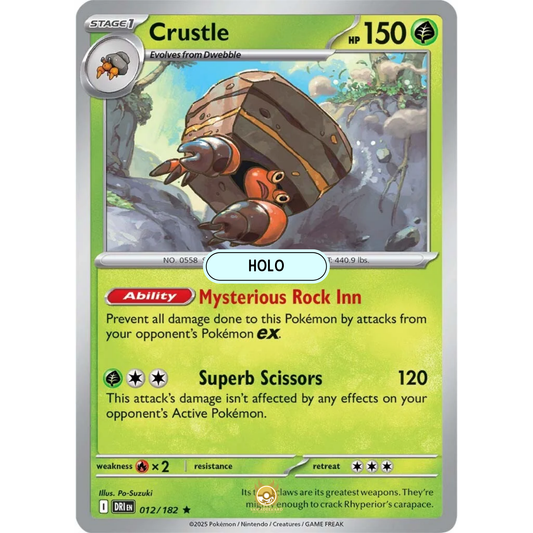 [ENG] Pokemon SV10 Destined Rivals: 012/182 Crustle [Grass] [R - Rare] (Foil)