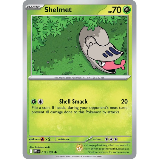 [ENG] Pokemon SV09 Journey Together: 012/159 Shelmet [Grass] [C - Common] (Non-foil)