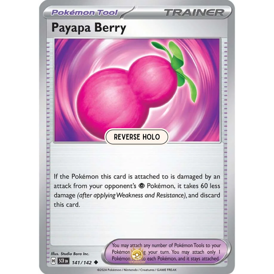 [ENG] Pokemon SV07 Stellar Crown: 141/142 Payapa Berry [Pokemon Tool] [U - Uncommon] (Reverse Holo)