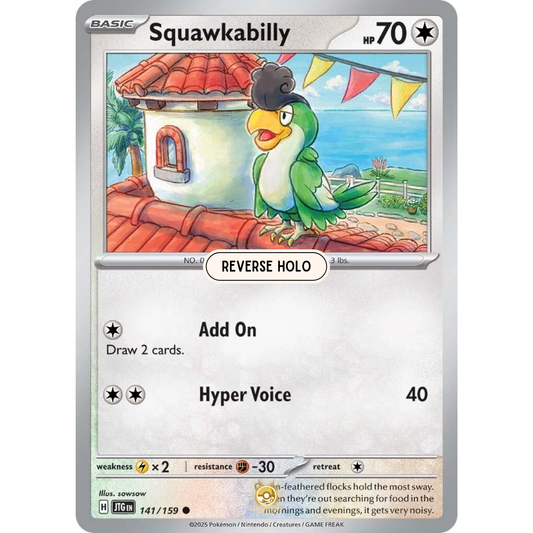[ENG] Pokemon SV09 Journey Together: 141/159 Squawkabilly [Colorless] [C - Common] (Reverse Holo)