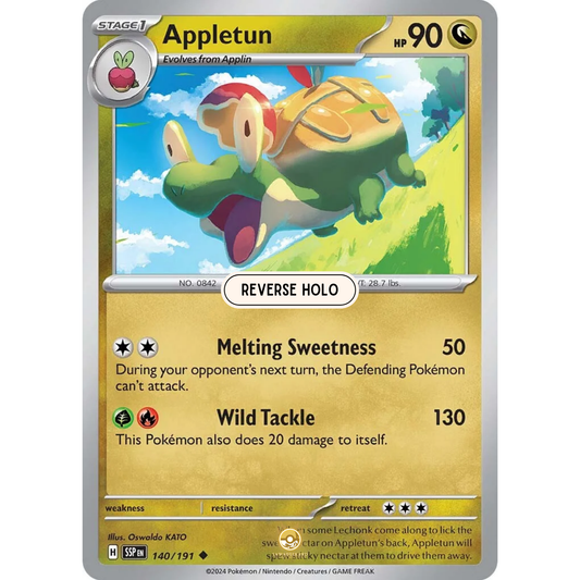 [ENG] Pokemon SV08 Surging Sparks: 140/191 Appletun [Dragon] [U - Uncommon] (Reverse Holo)