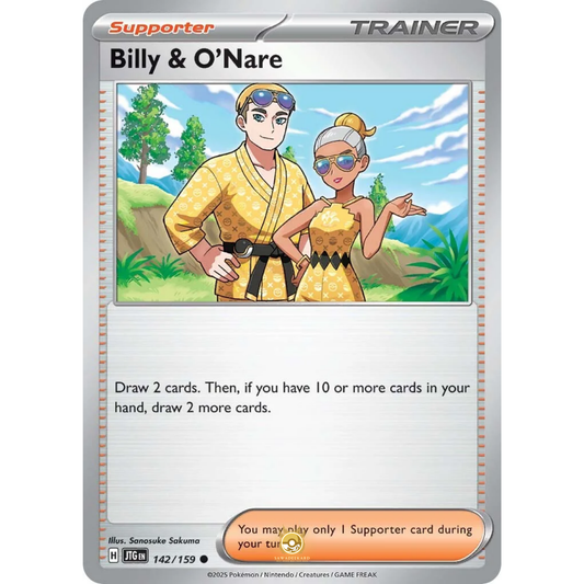 [ENG] Pokemon SV09 Journey Together: 142/159 Billy &amp; O'Nare [Support] [C - Common] (Non-foil)