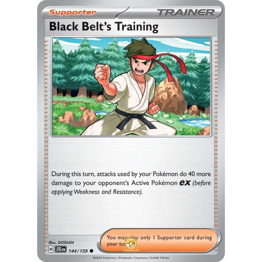 [ENG] Pokemon SV09 Journey Together: 144/159 Black Belt's Training [Support] [C - Common] (Non-foil)