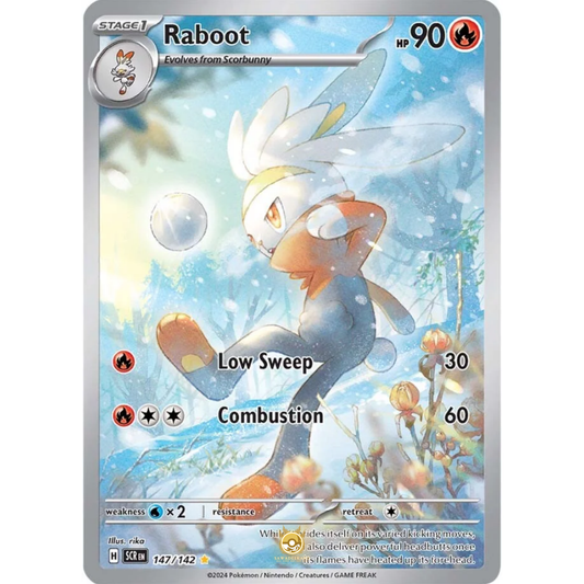 [ENG] Pokemon SV07 Stellar Crown: 147/142 Raboot [Fire] [IR - Illustration Rare] (Foil)