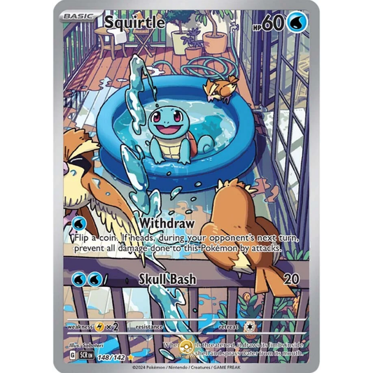 [ENG] Pokemon SV07 Stellar Crown: 148/142 Squirtle [Water] [IR - Illustration Rare] (Foil)
