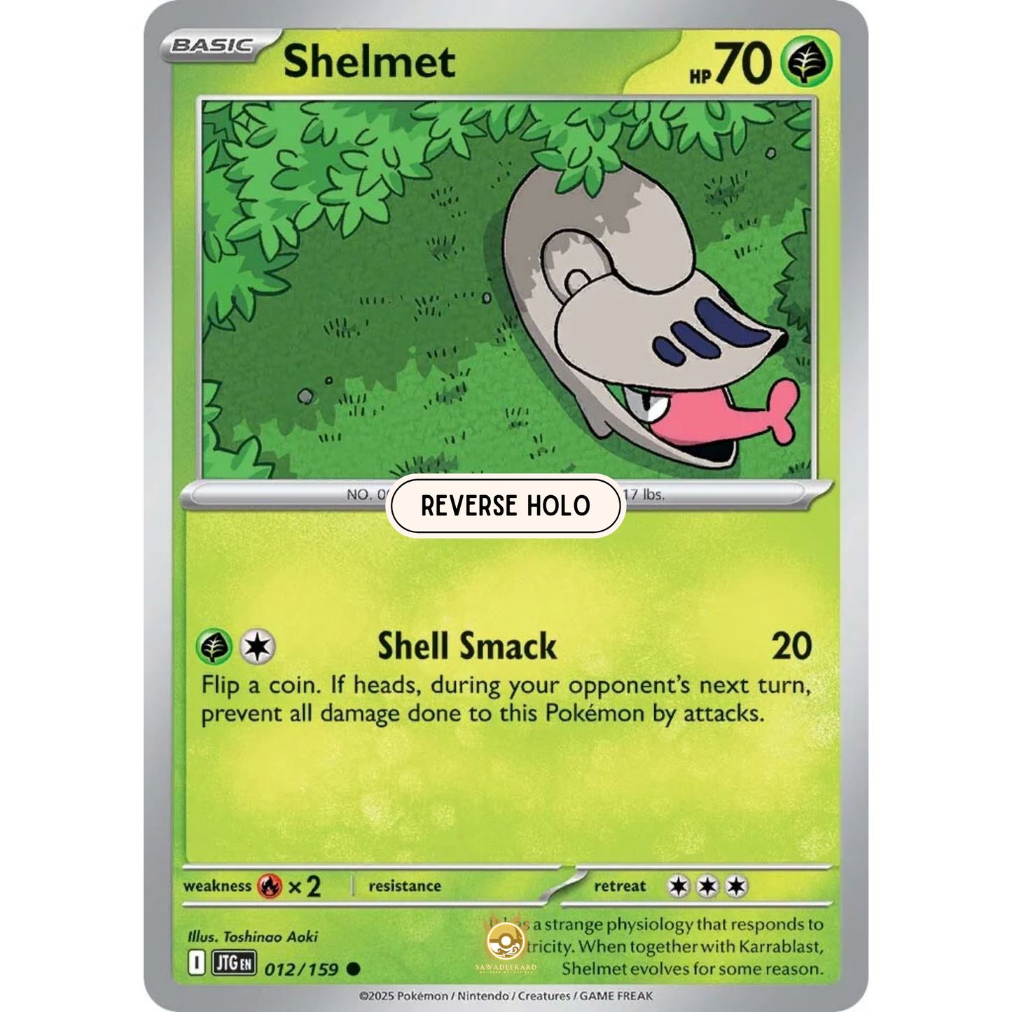 [ENG] Pokemon SV09 Journey Together: 012/159 Shelmet [Grass] [C - Common] (Reverse Holo)
