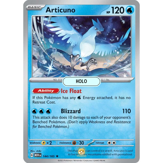 [ENG]	SV3.5	151:	144/165	Articuno	R	(Foil)