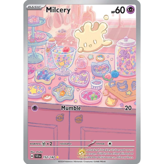 [ENG] Pokemon SV07 Stellar Crown: 152/142 Milcery [Psychic] [IR - Illustration Rare] (Foil)