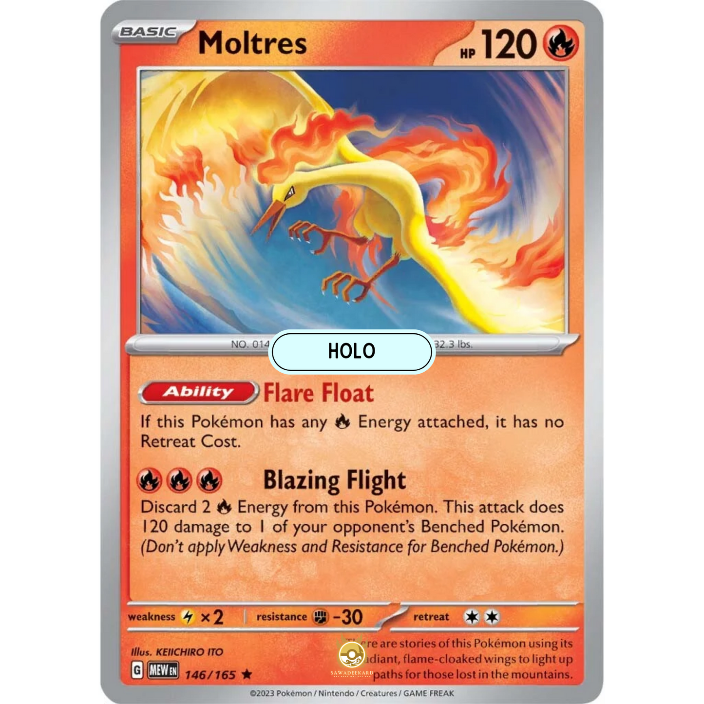 [ENG]	SV3.5	151:	146/165	Moltres	R	(Foil)