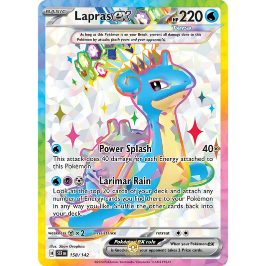 [ENG] Pokemon SV07 Stellar Crown: 158/142 Lapras ex [Water] [UR - Ultra Rare] (Foil)