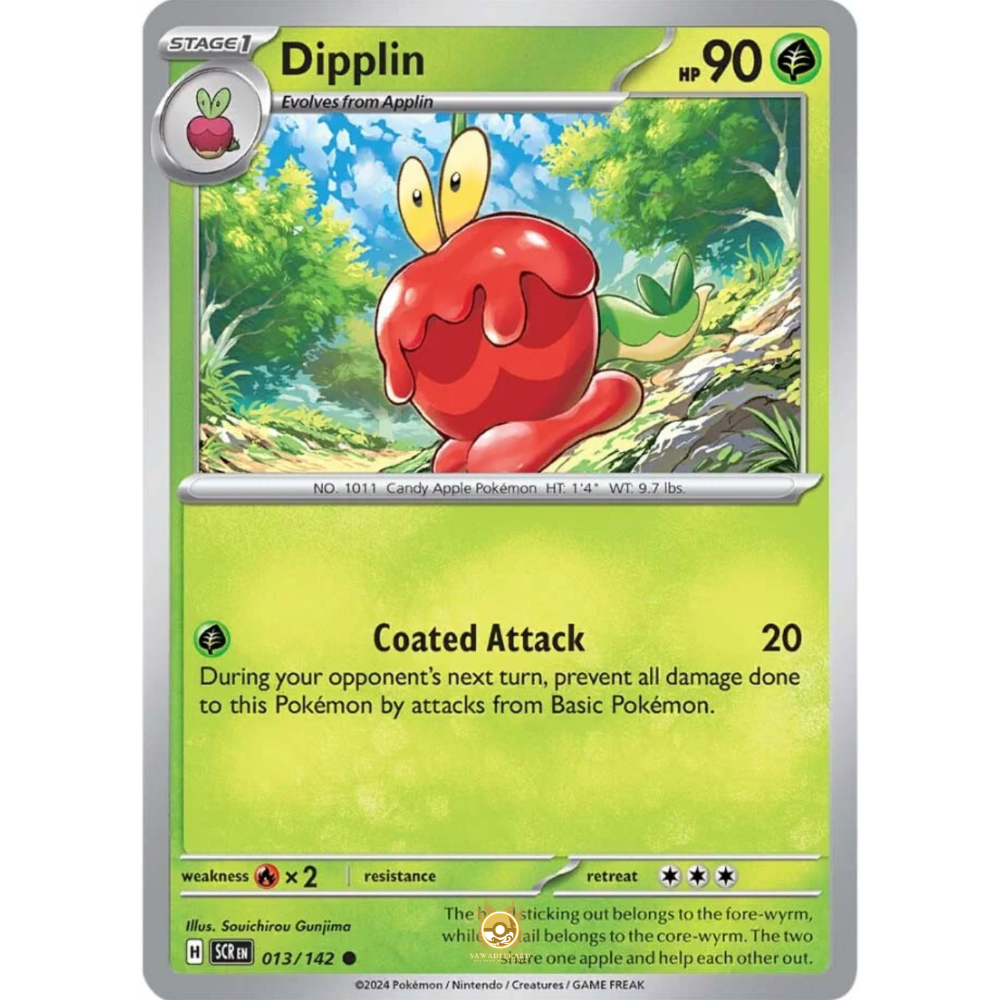 [ENG] Pokemon SV07 Stellar Crown: 013/142 Dipplin [Grass] [C - Common] (Non-foil)