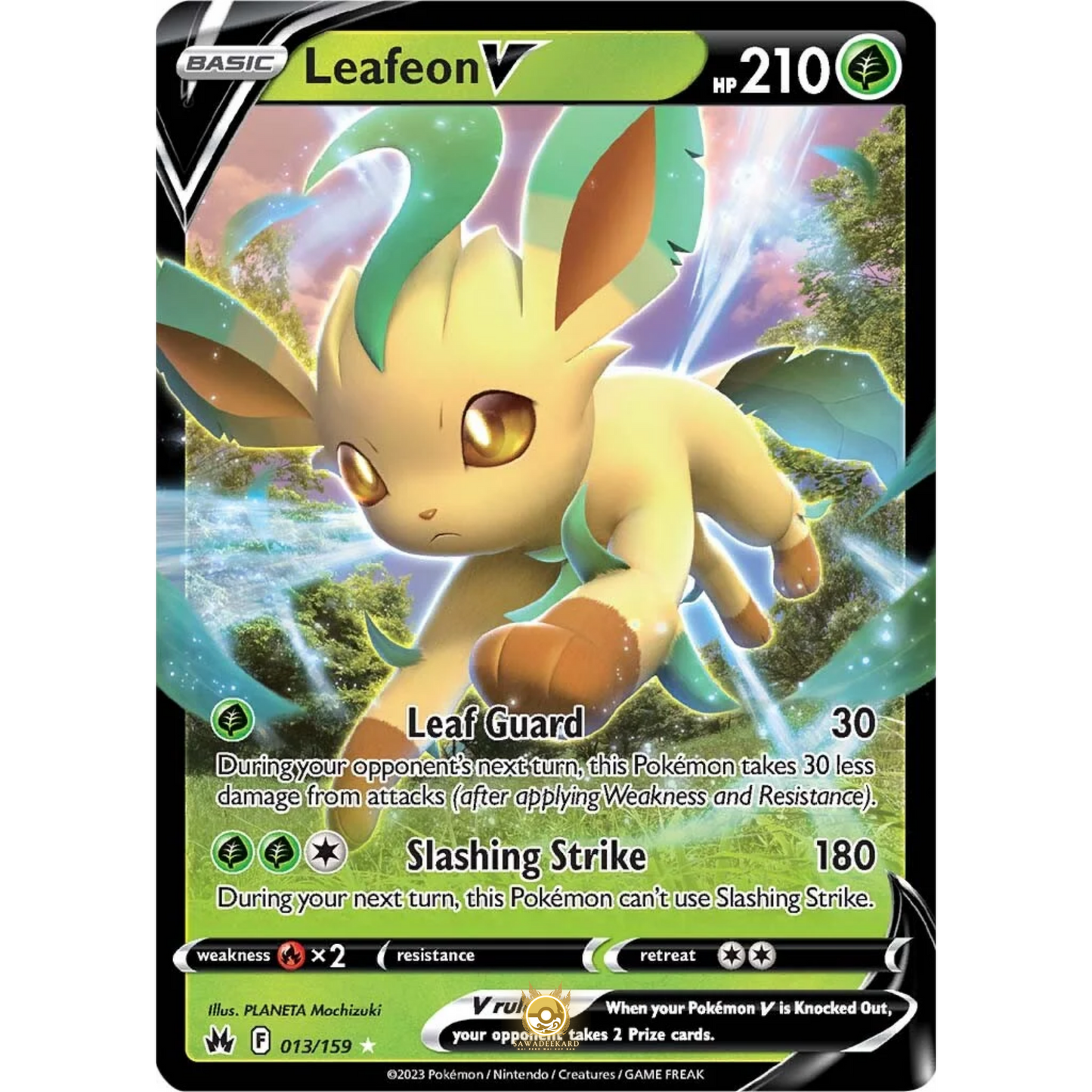 [ENG] SWSH 12.5 Crown Zenith: 013/159 Leafeon V R (Foil)