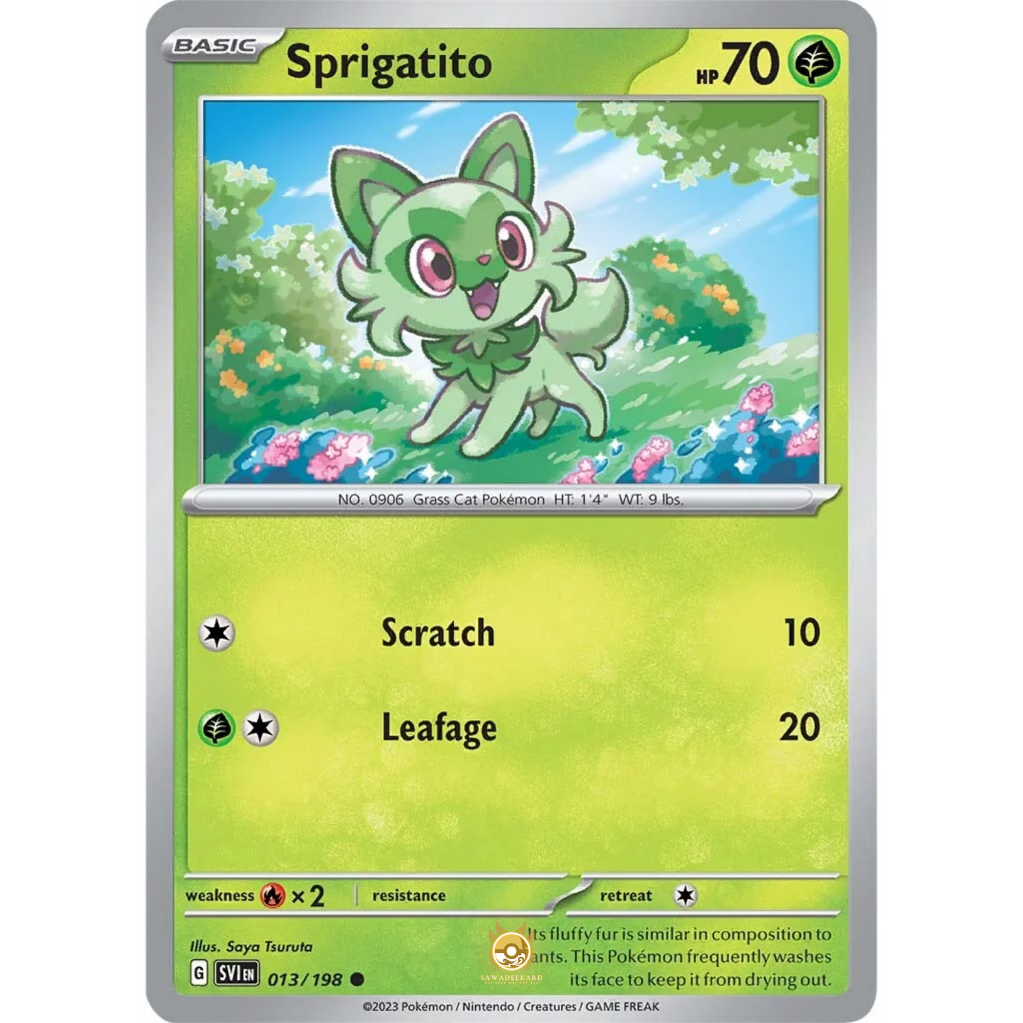 [ENG] SV01 Scarlet Violet Base Set: 013/198 Sprigatito C (Non-Foil)