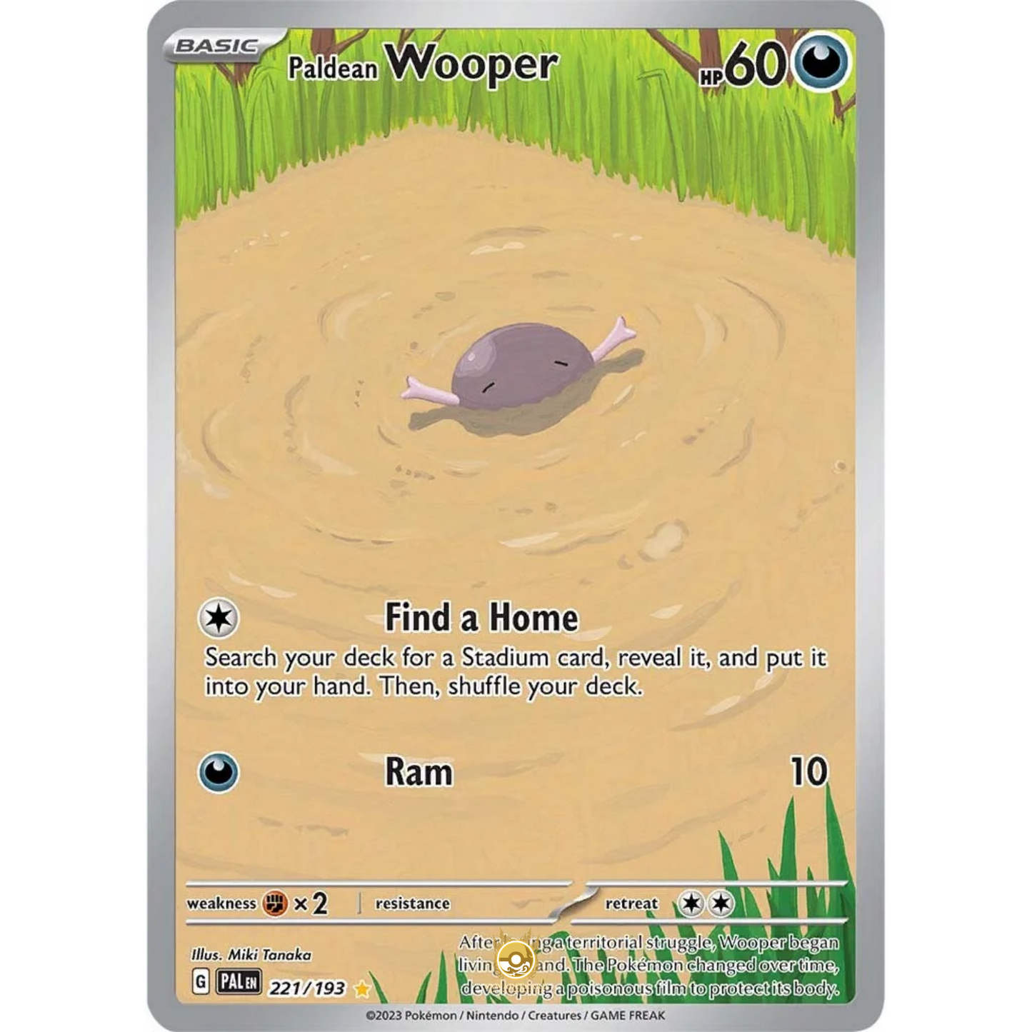 [ENG] SV02 Paldea Evolved: 221/193 Paldean Wooper IR (Foil)