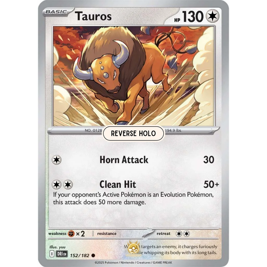 [ENG] Pokemon SV10 Destined Rivals: 152/182 Tauros [Colorless] [C - Common] (Reverse Holo)