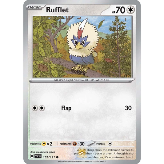 [ENG] Pokemon SV08 Surging Sparks: 152/191 Rufflet [Colorless] [C - Common] (Non-foil)
