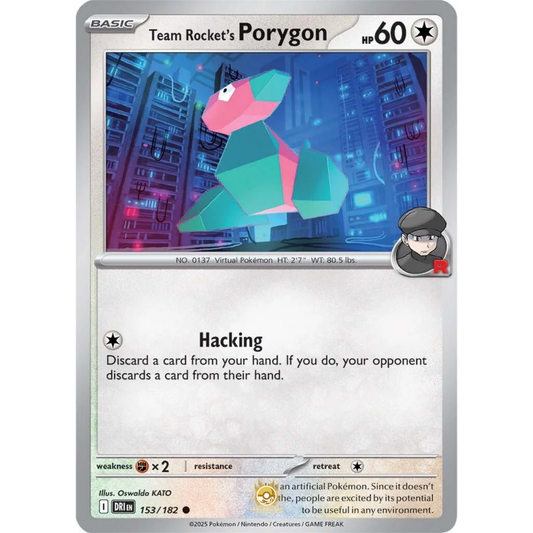 [ENG] Pokemon SV10 Destined Rivals: 153/182 Team Rocket's Porygon [Colorless] [C - Common] (Non-foil)