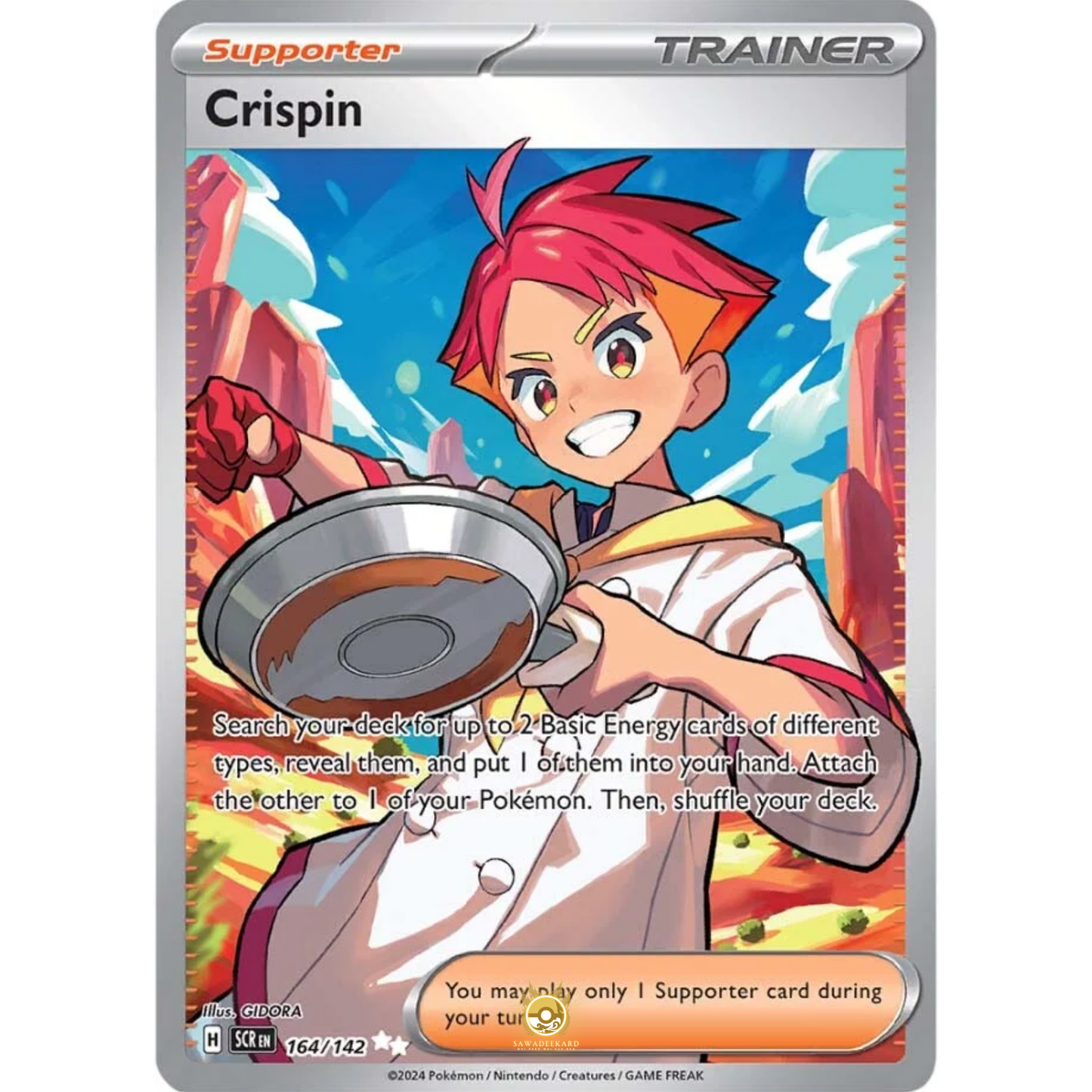 [ENG] Pokemon SV07 Stellar Crown: 164/142 Crispin [Support] [UR - Ultra Rare] (Foil)